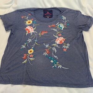 Johnny Was Embroidered T-Shirt